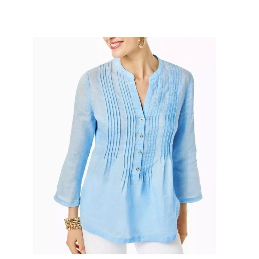 Lilly Pulitzer Sarasota Tunic Top | Colour Frenchie Blue | Size Xs